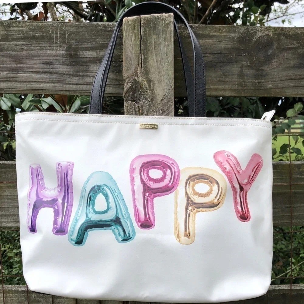 ♠️Rare Kate Spade Happy Tote & Wallet Balloon Set
